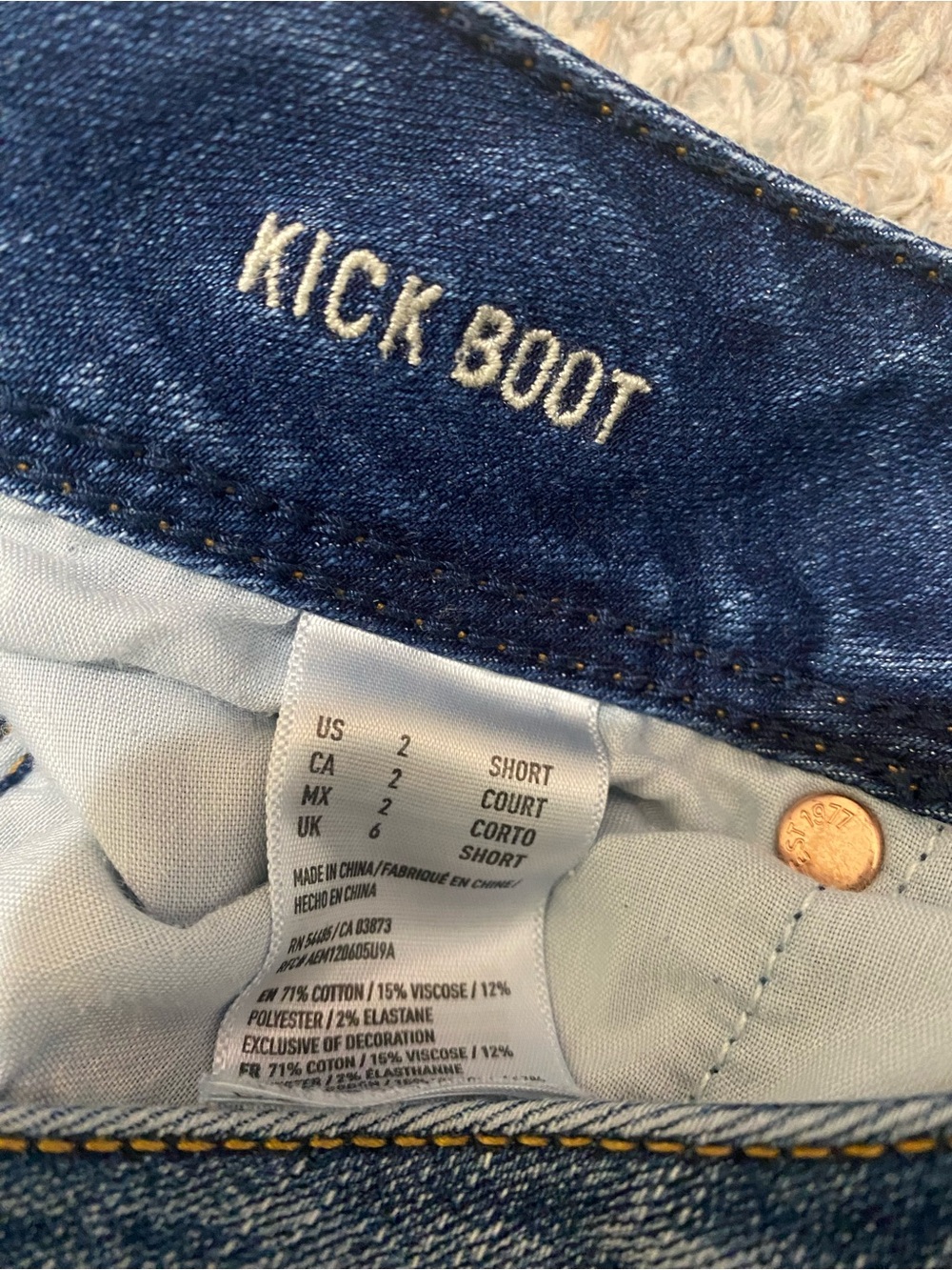 American Eagle Outfitters Dark Blue Bootcut Jeans - Picture 4 of 7